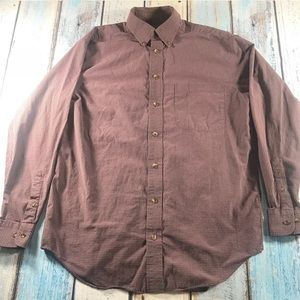 Roundtree & Yorke Plaid Sueded ButtonUp Sz Medium